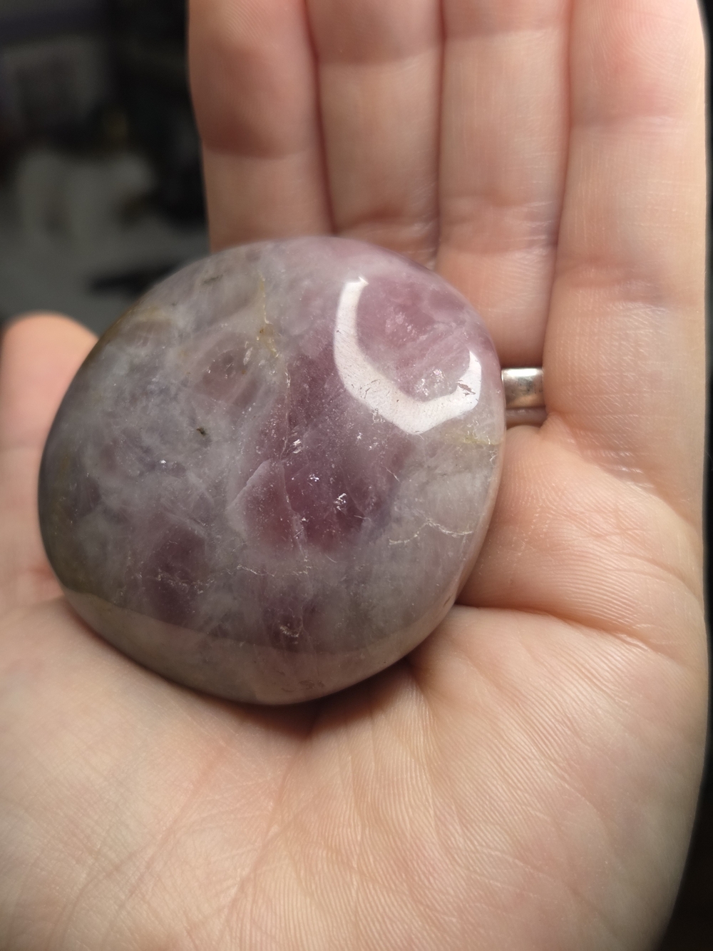 Pink Tourmaline Palmstone - Picture 6 of 16